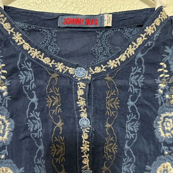 Johnny Was Kones Embroidered Tunic Top - Picture 3 of 4
